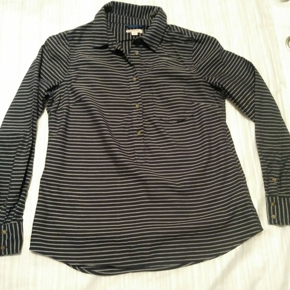 Merona Tunic Navy and Gray Shirt Sz. M